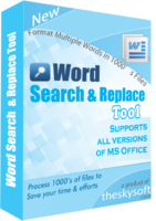 Word Search And Replace Tool SenseQuiet Technologies